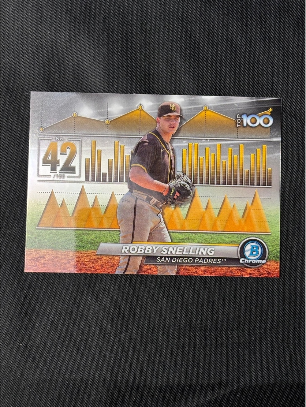 Topps Chrome Robby Snelling San Diego Padres Baseball Card #